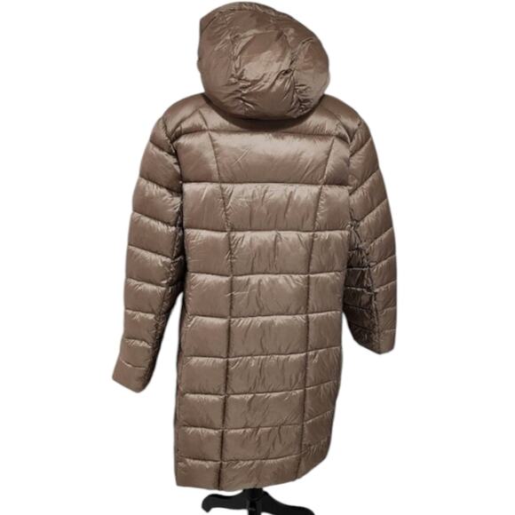 Michael Kors Truffle taupe packable long puffer Walking coat plus size 2X 3X new - Picture 2 of 14
